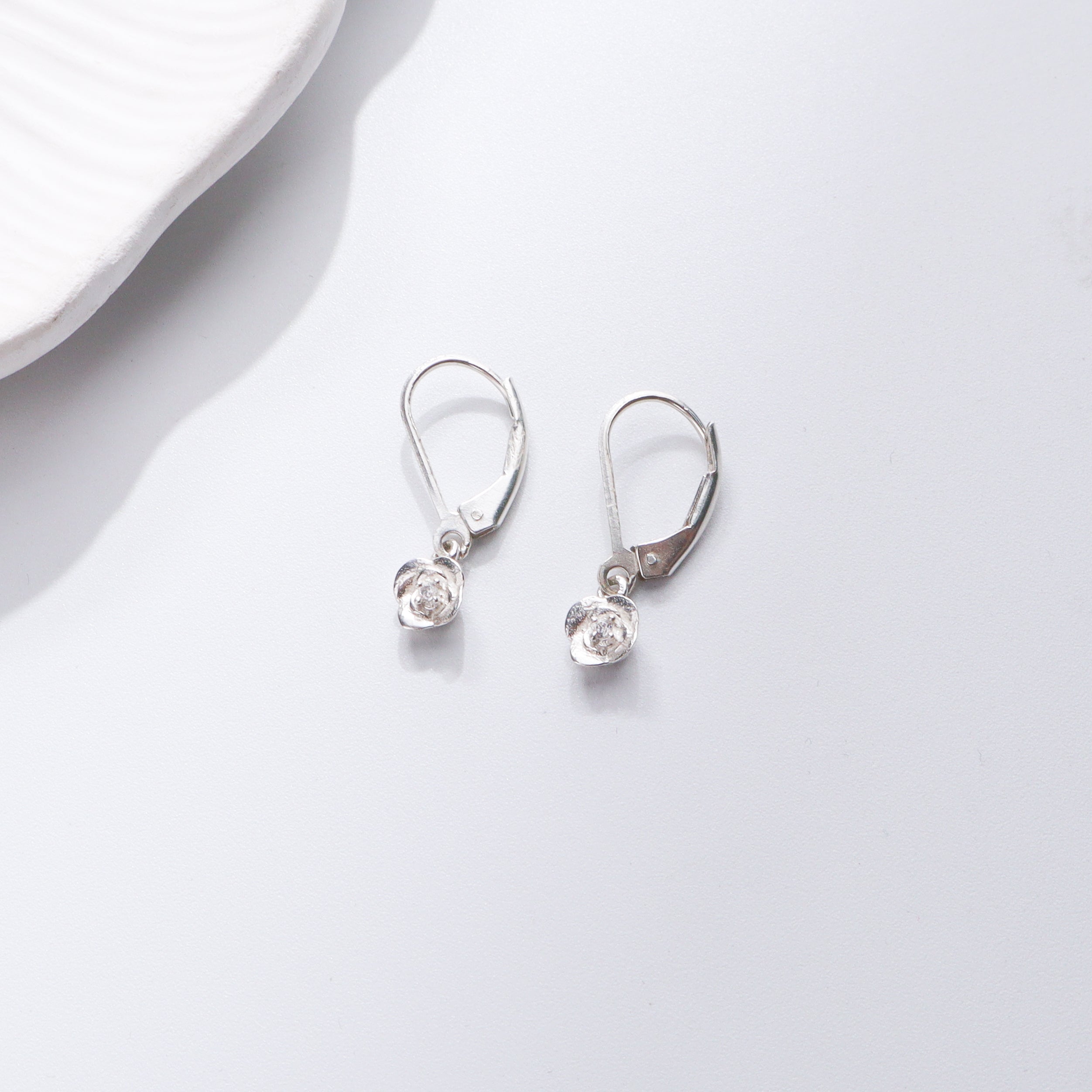 Rose Earring | CZ | 92.5 Silver