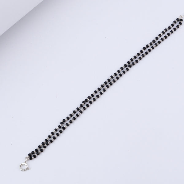 Black beaded mangalsutra bracelet