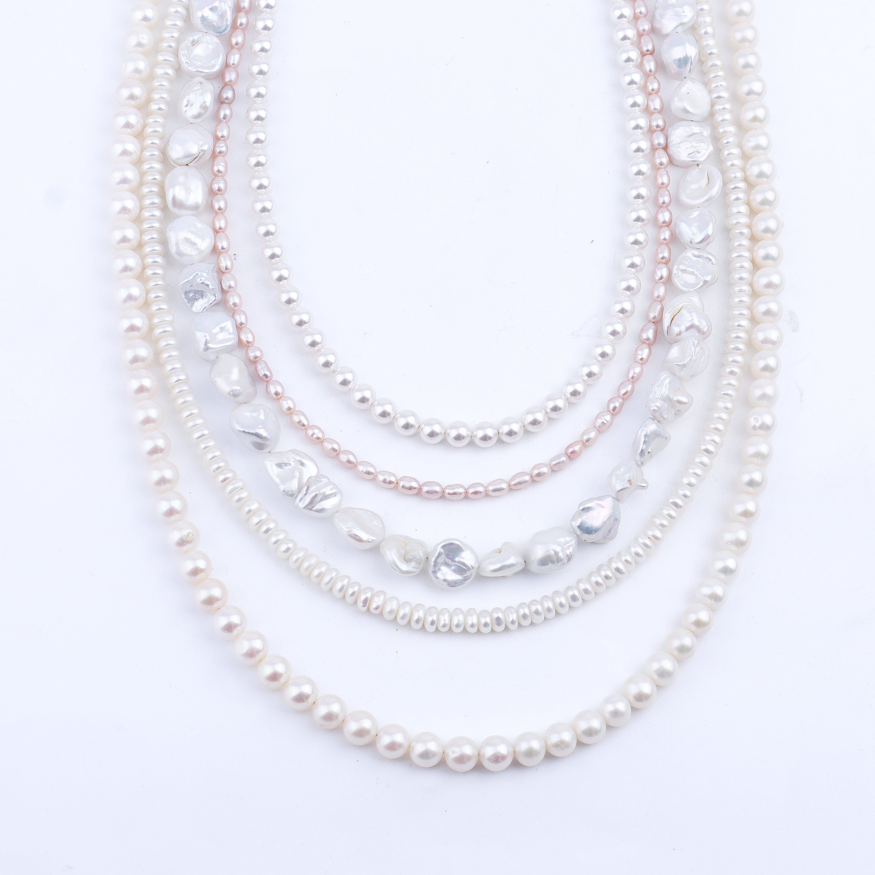 Luxe Necklace - Fresh Water, Boroque and Rice Pearls