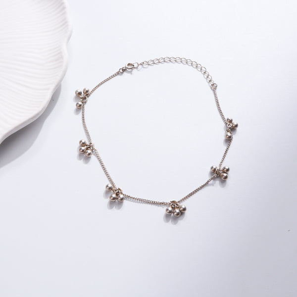Silver Ghungroo Bunch Bracelet