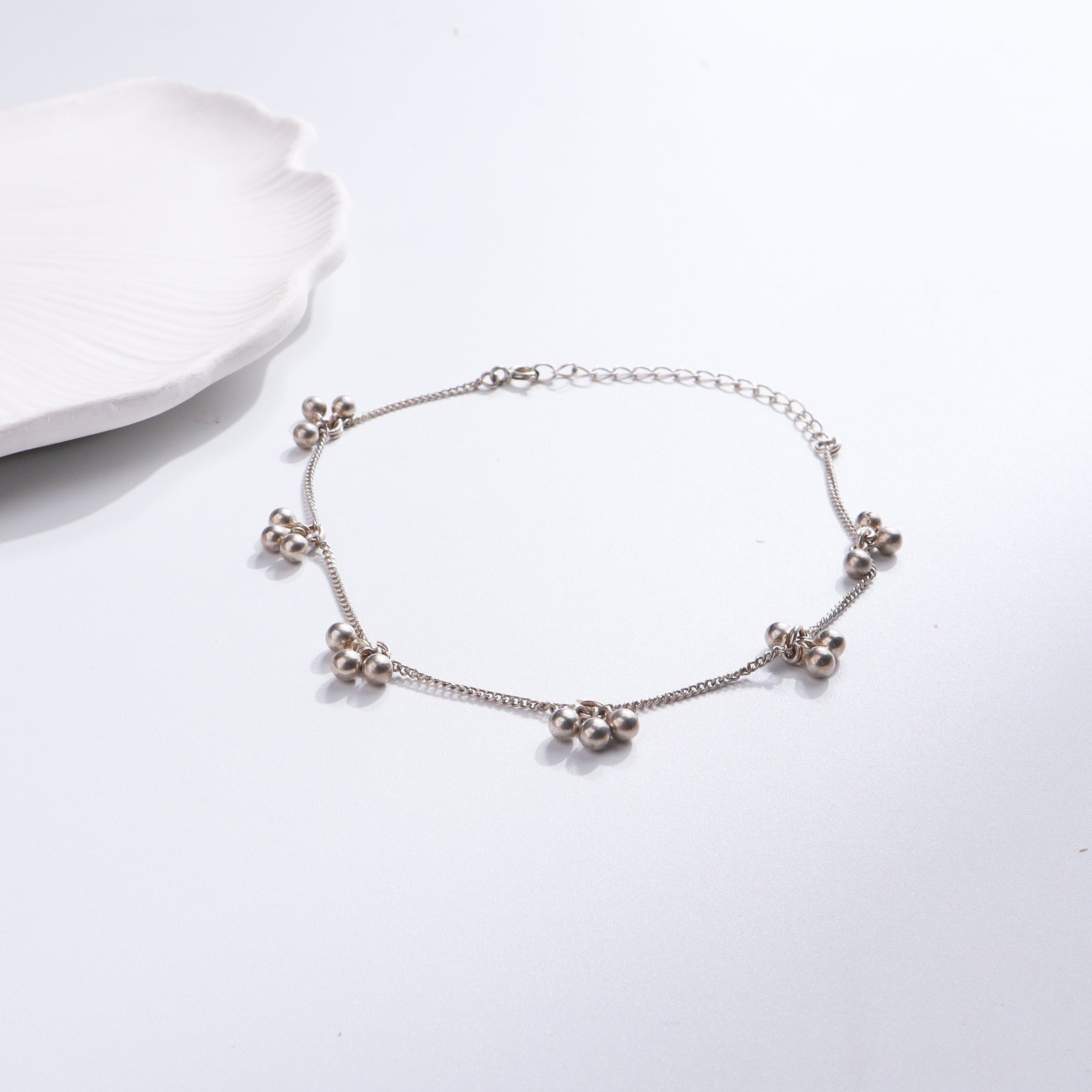 Silver Ghungroo Bunch Bracelet