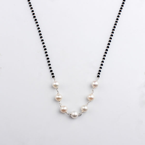 Handmade Silver Mangalsutra : Pearl Ganthan