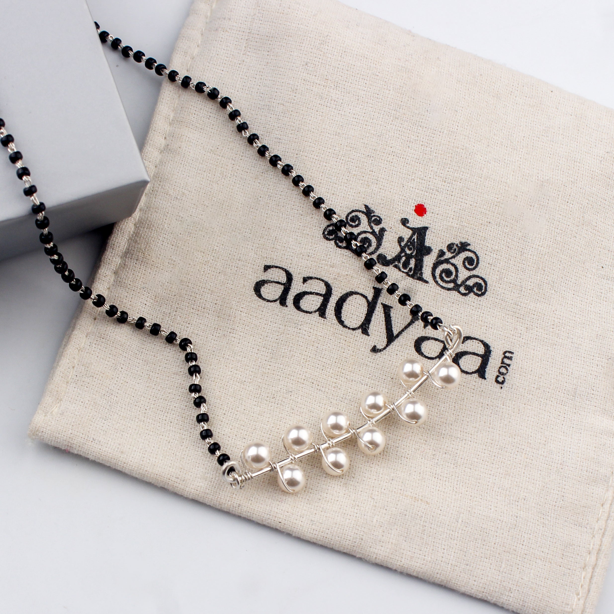 Silver Pearl Mangalsutra