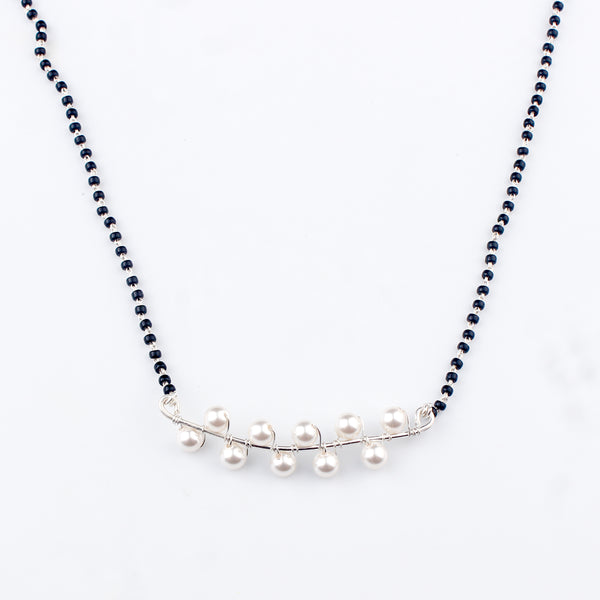 Silver Pearl Mangalsutra