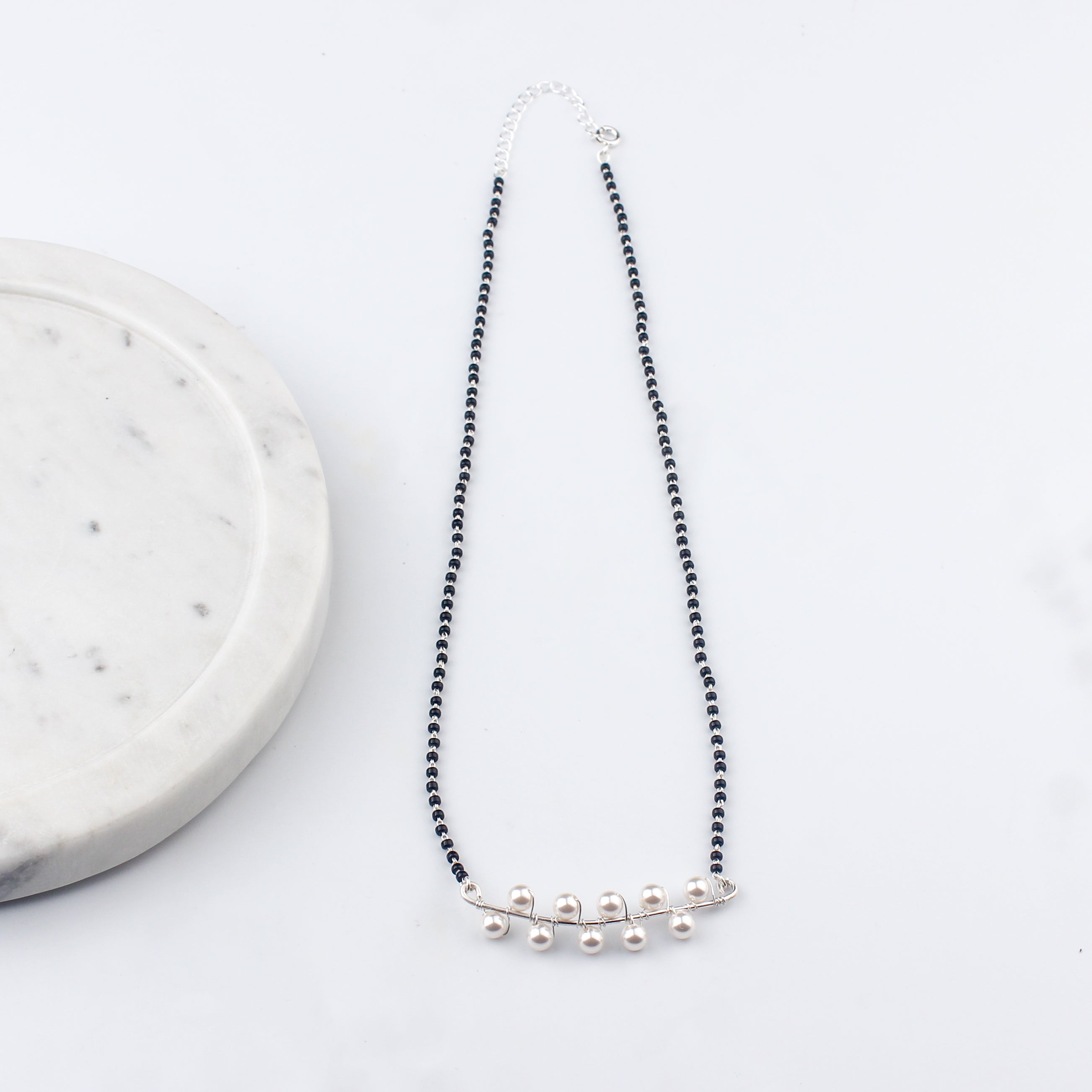 Silver Pearl Mangalsutra