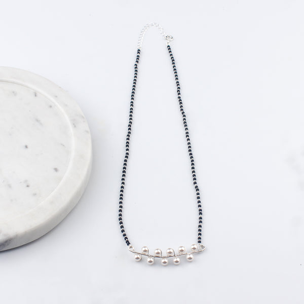 Silver Pearl Mangalsutra