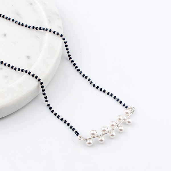 Silver Pearl Mangalsutra