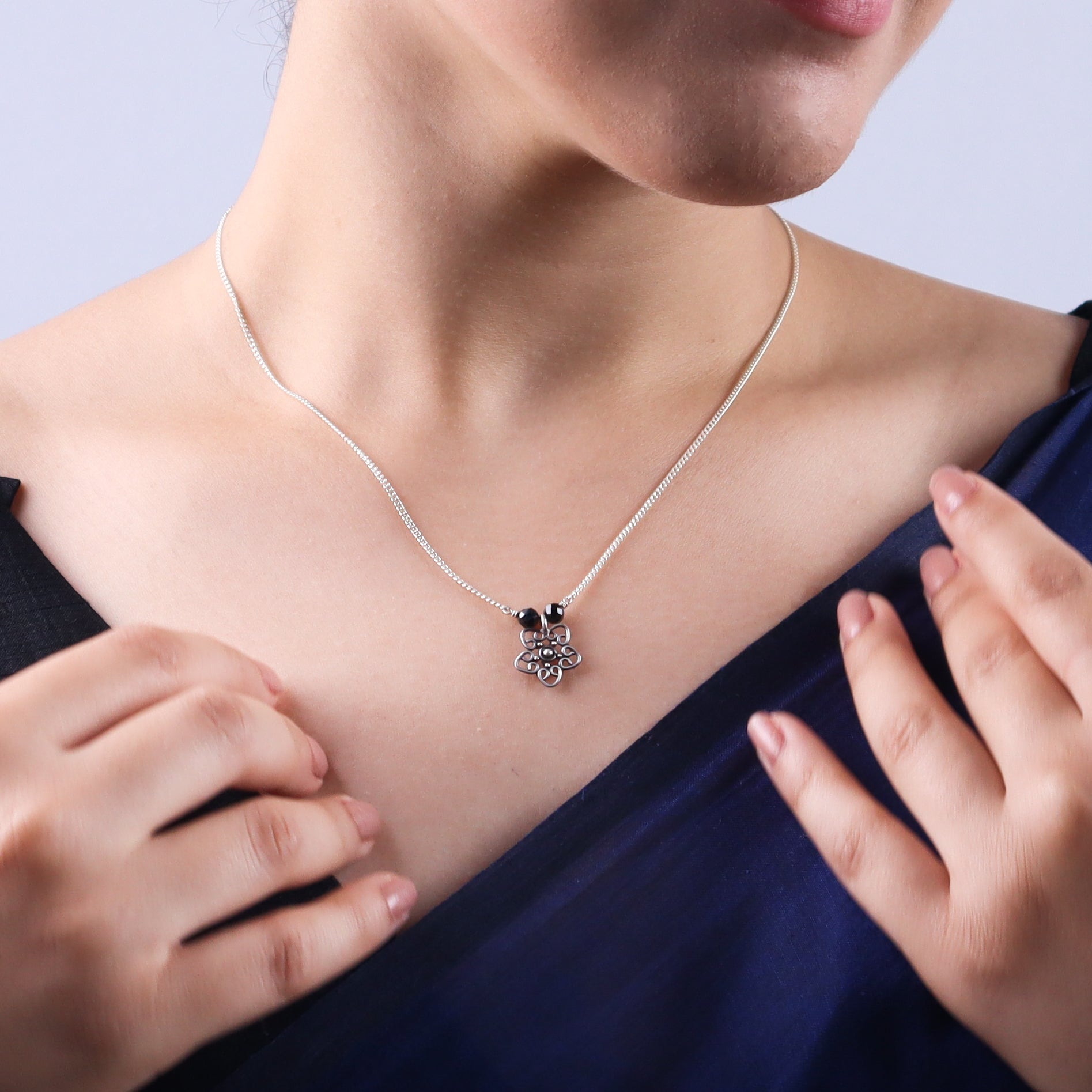 Silver Chain Gopadma Mangalsutra