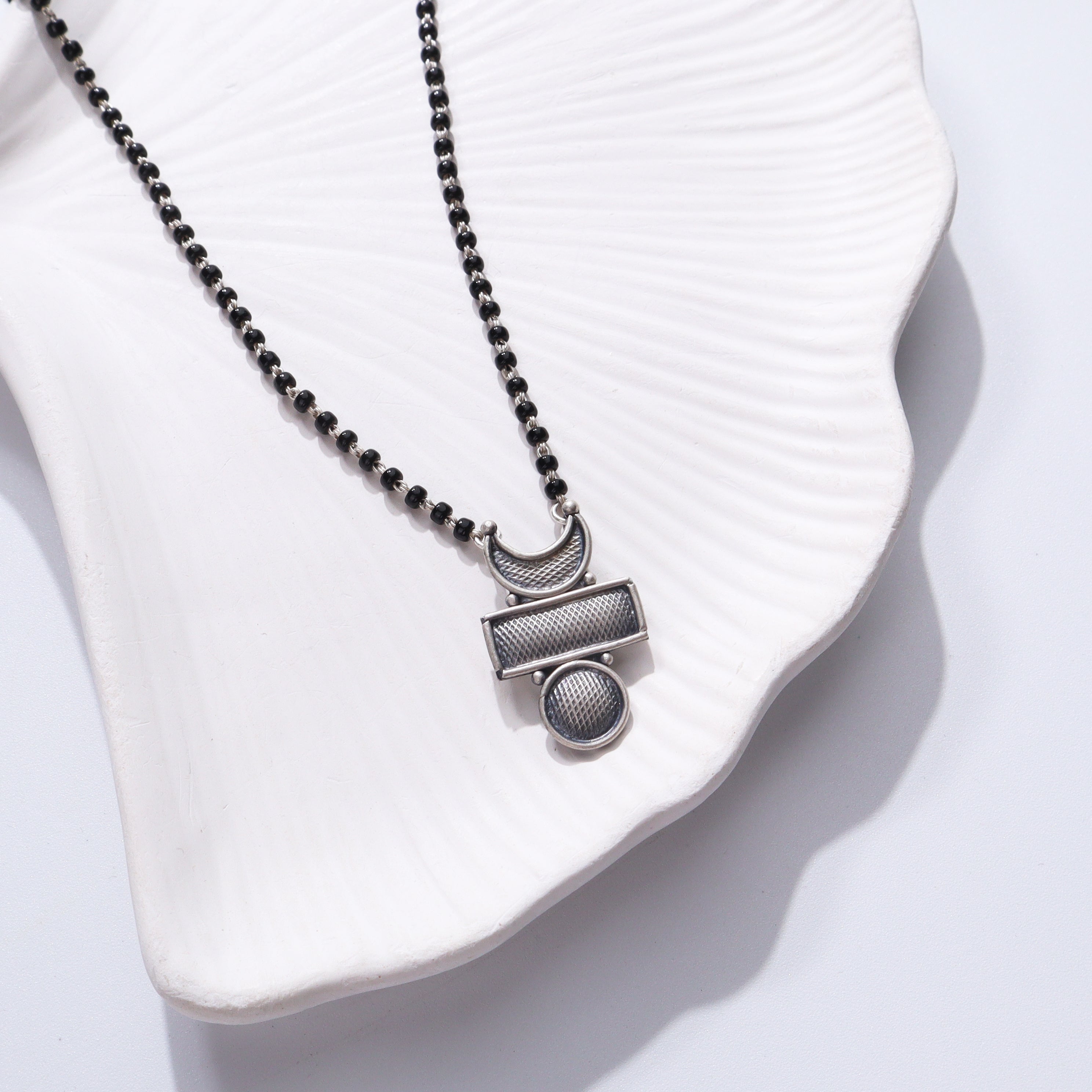 Silver Chandrakor Tikli Mangalsutra