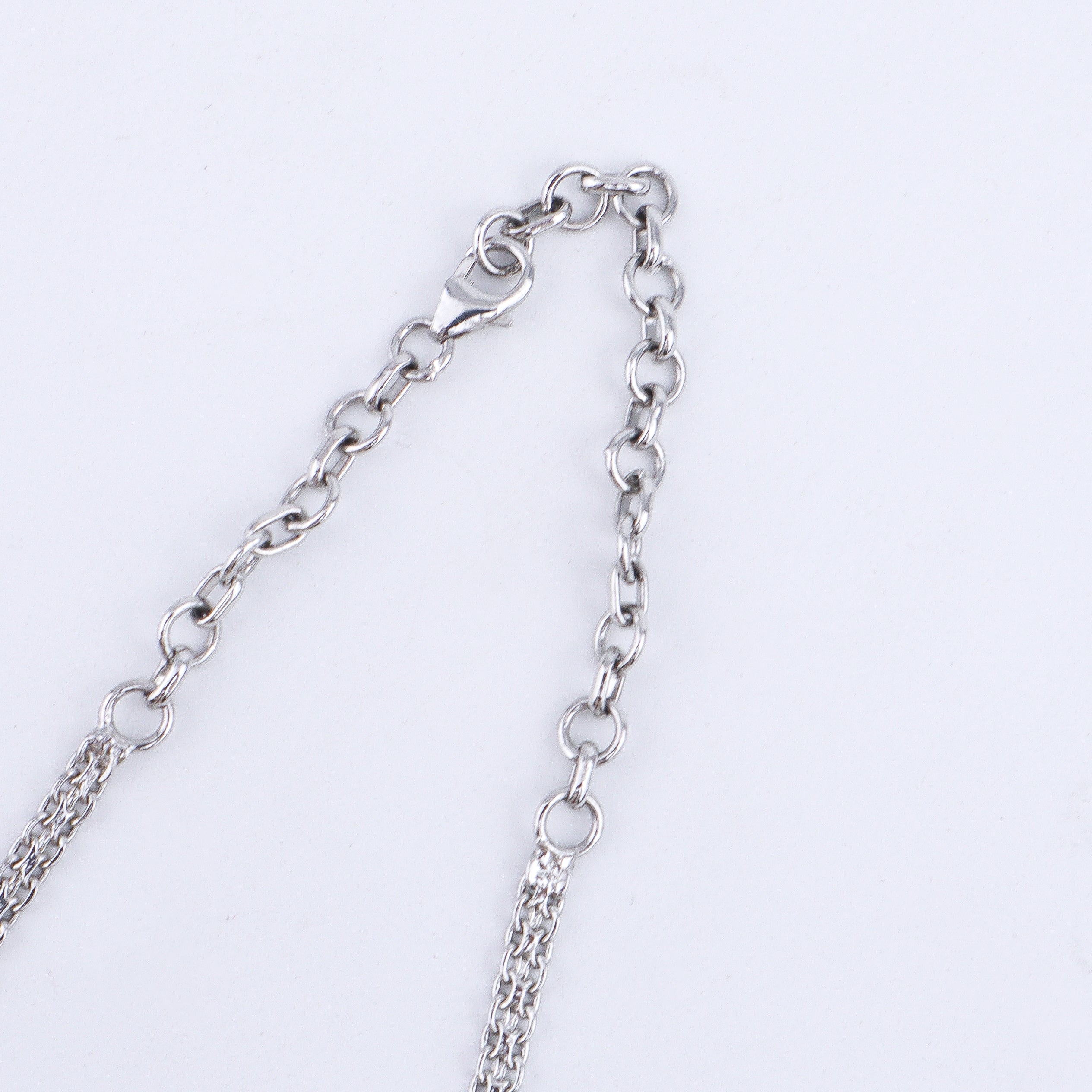 Silver CZ Necklace and Earring Set