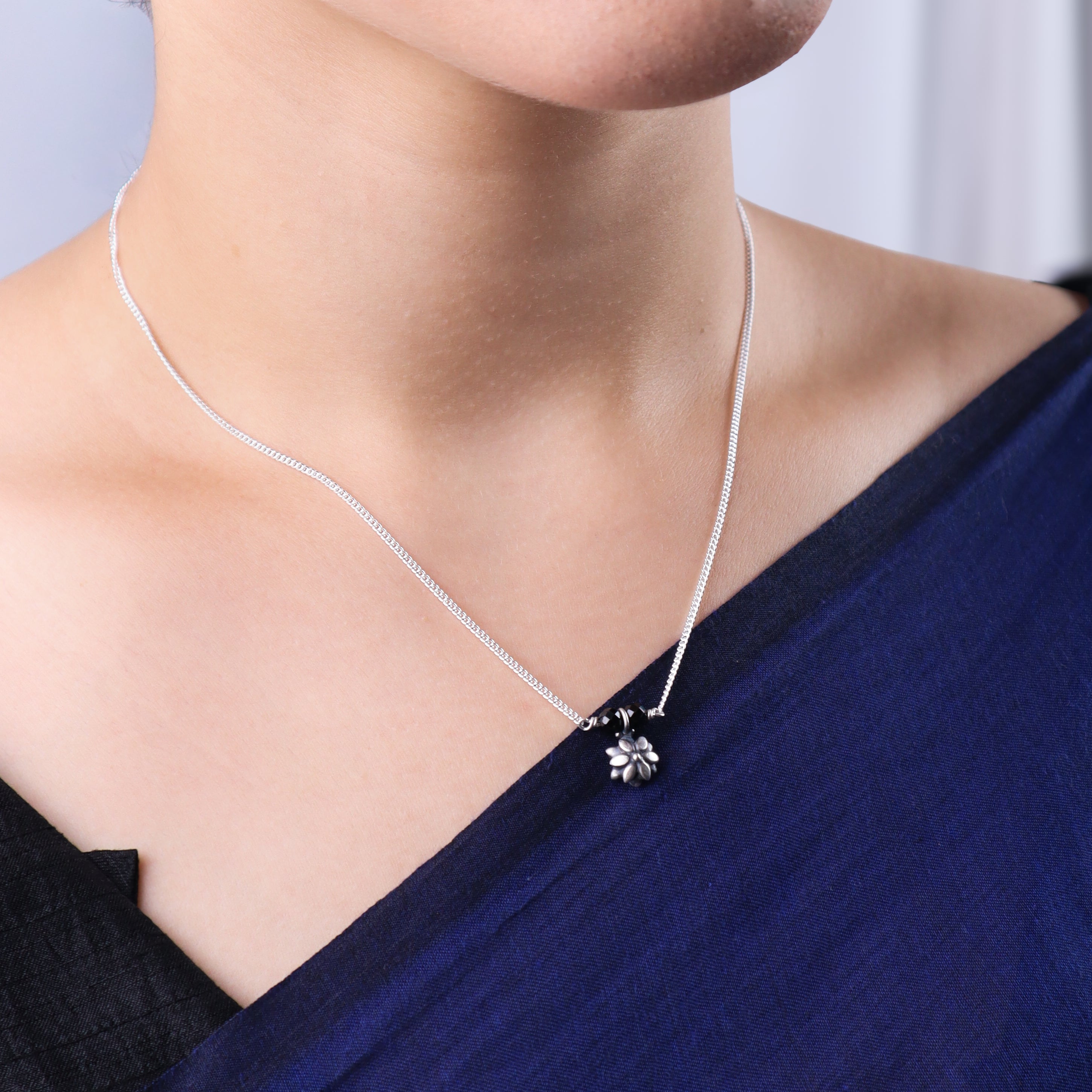 Silver Chain Mangalsutra Shevanti