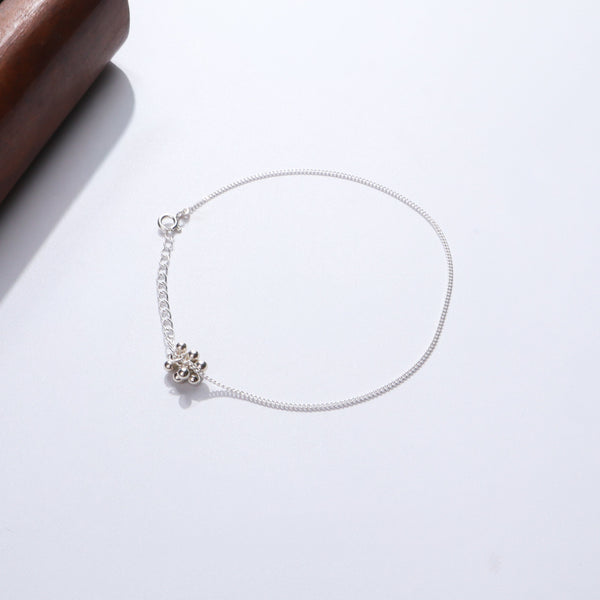 Silver Anklet with Ghungroo Beads