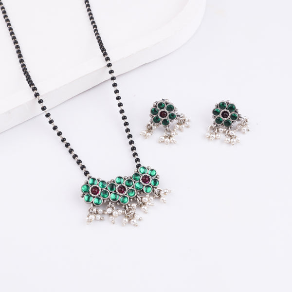 Bageecha Green kudi mangalsutra set