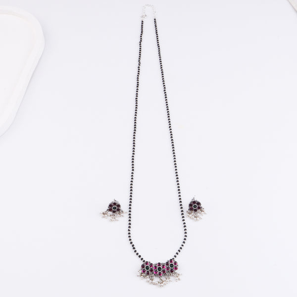 Bageecha pink kudi mangalsutra set