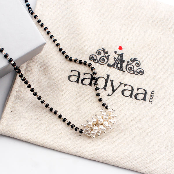 Silver Mangalsutra with Pearls