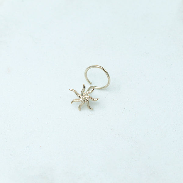 Silver Sun Tiny Nose pin (Pierced)