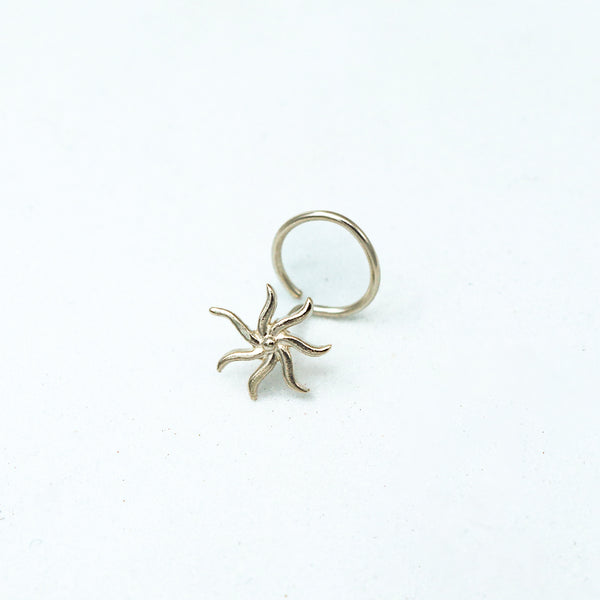 Silver Sun Tiny Nose pin (Pierced)
