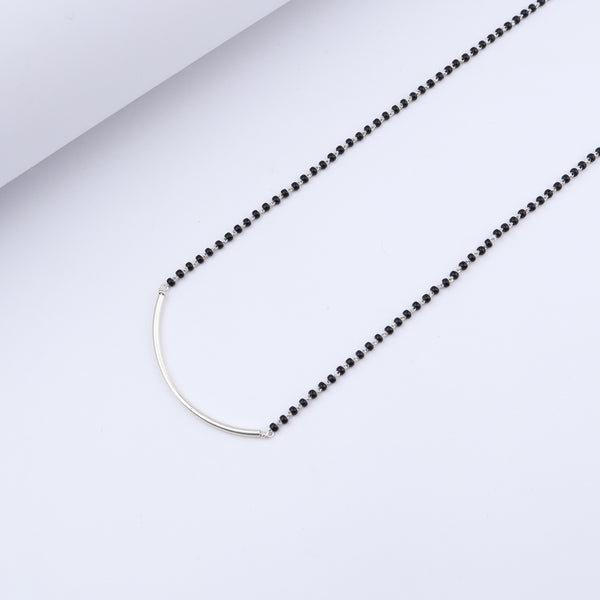 Handmade silver Mangalsutra with Silver Pipe