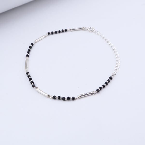 Silver Spinel Pipe Mangalsutra Bracelet