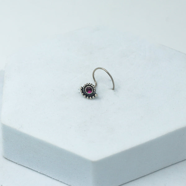 wear Chandrika Nose Pin with traditional look