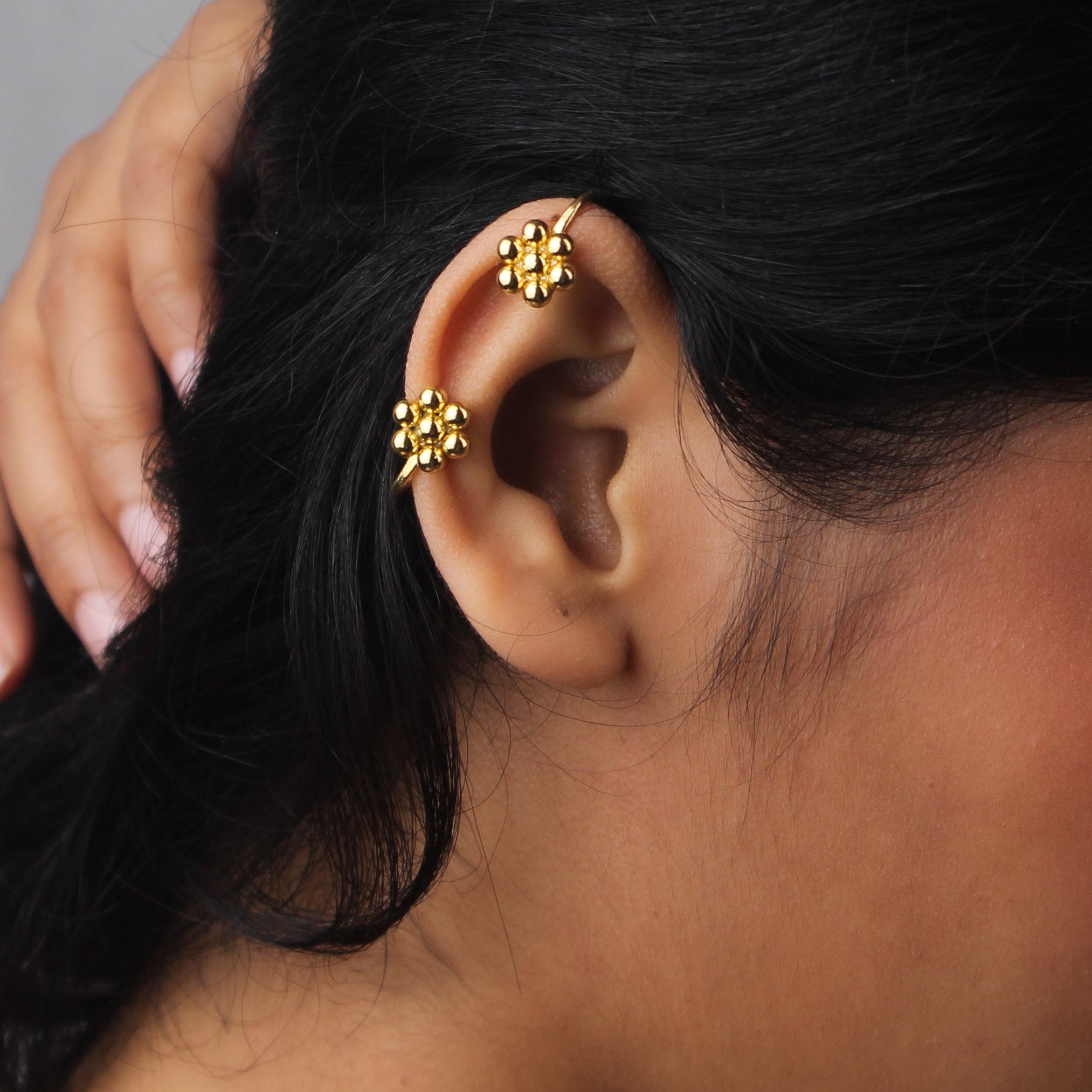 Silver Kudi Earcuff | 22K Gold-Plated