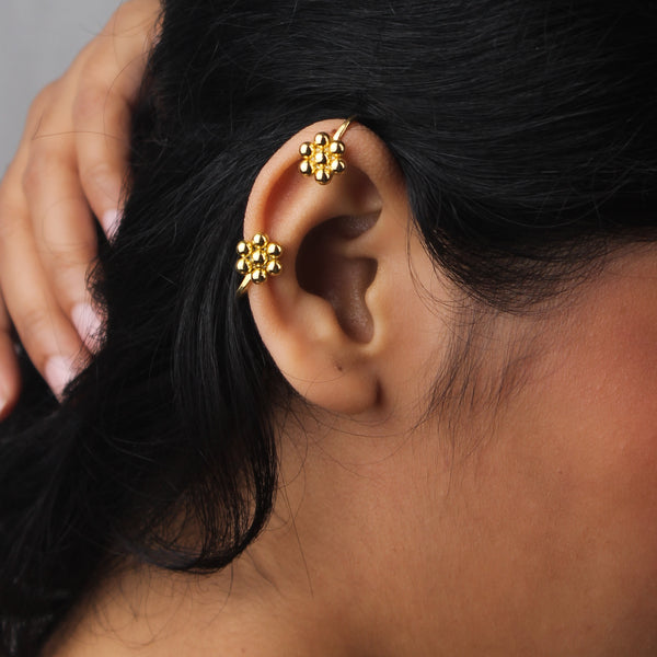 Silver Kudi Earcuff | 22K Gold-Plated