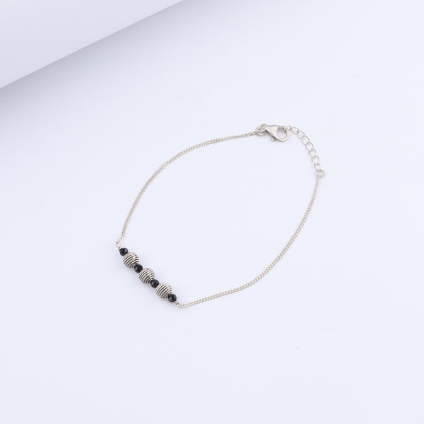 Silver Bead Mangalsutra Bracelet