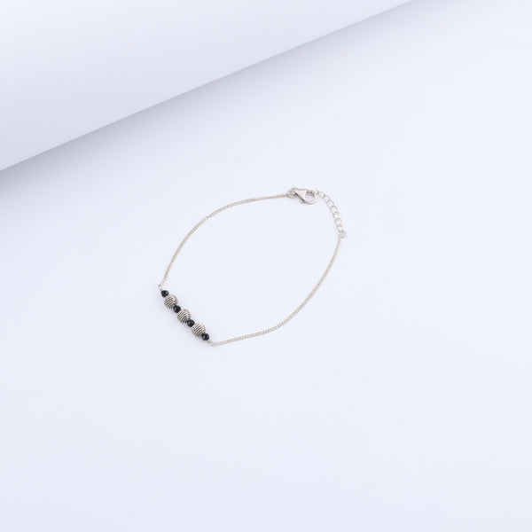 Silver Bead Mangalsutra Bracelet