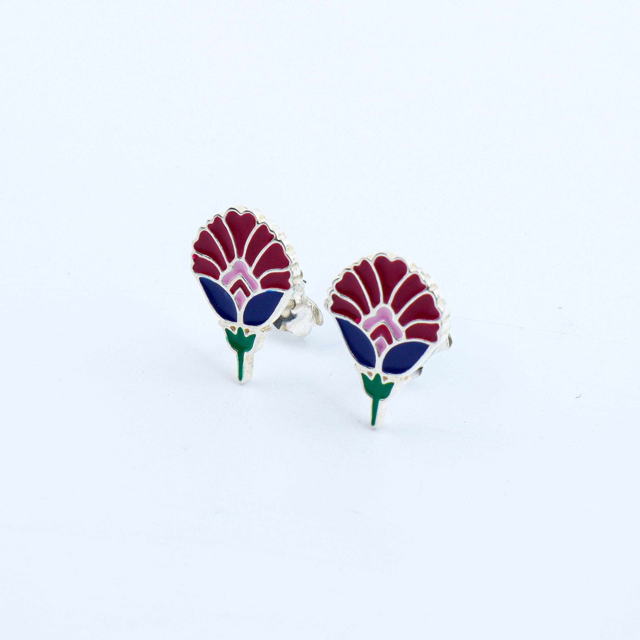 Enamel Flower Earring