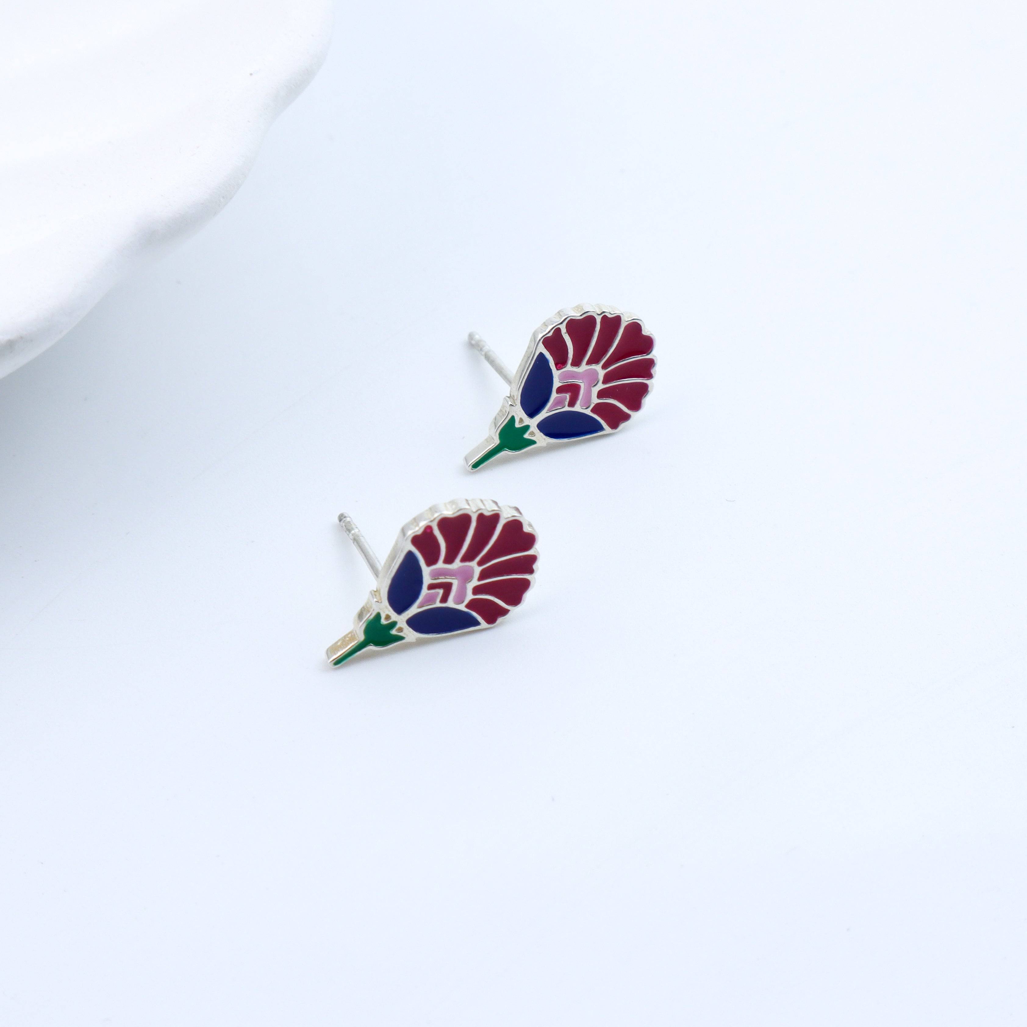 Enamel Flower Earring