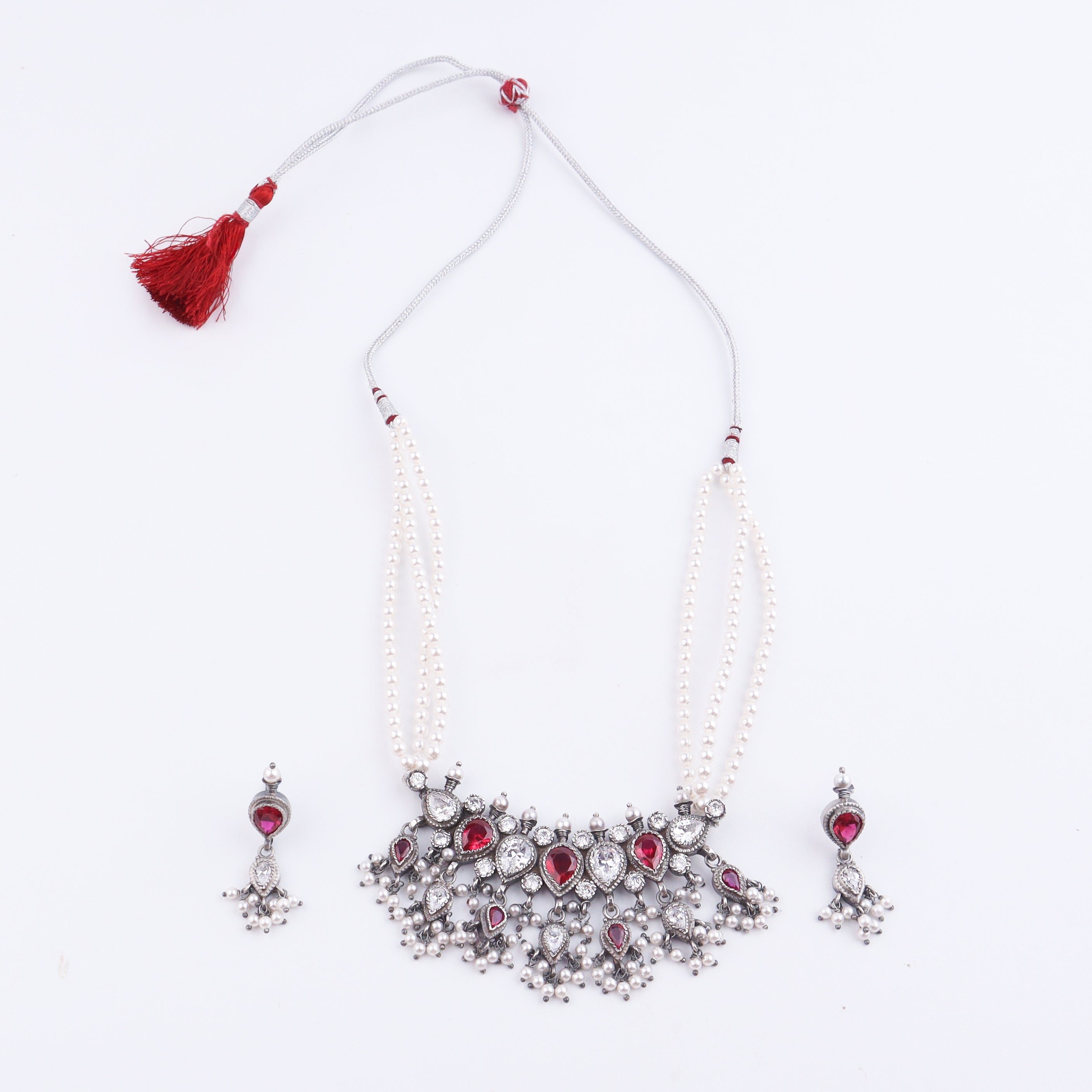 Mithila’s Favourite Tanmani Set with Pearls