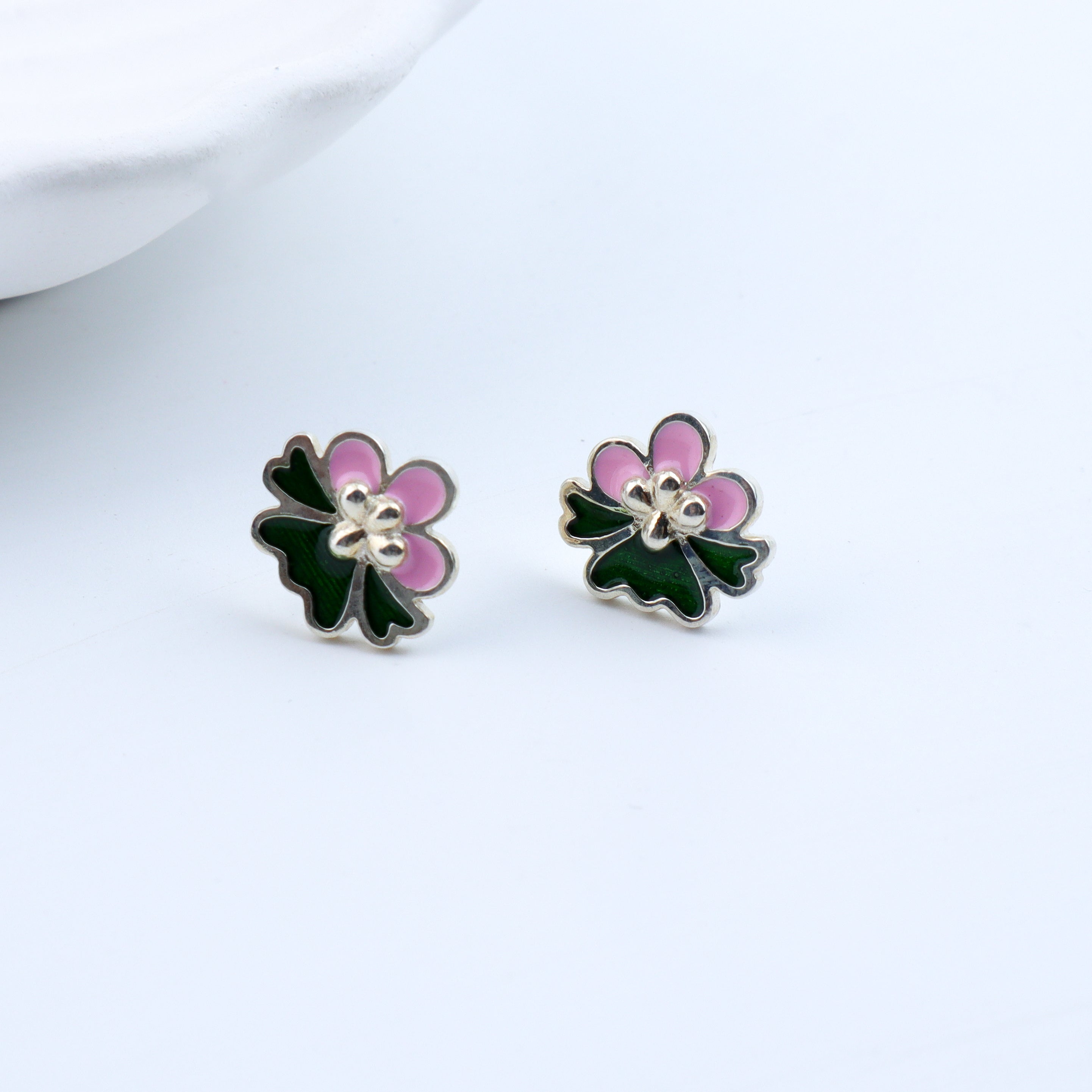 Enamel Flower Earring
