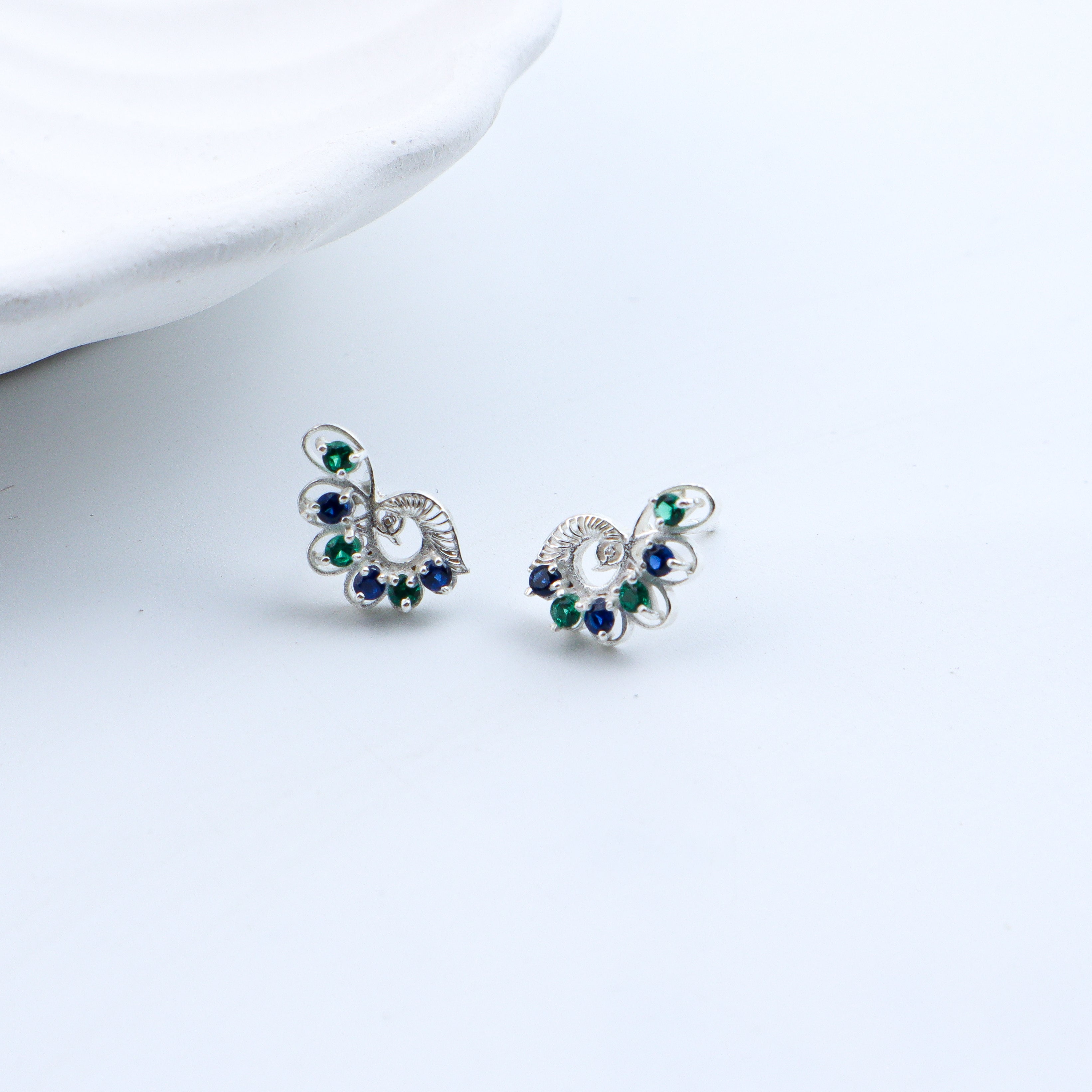 CZ Peacock Earring