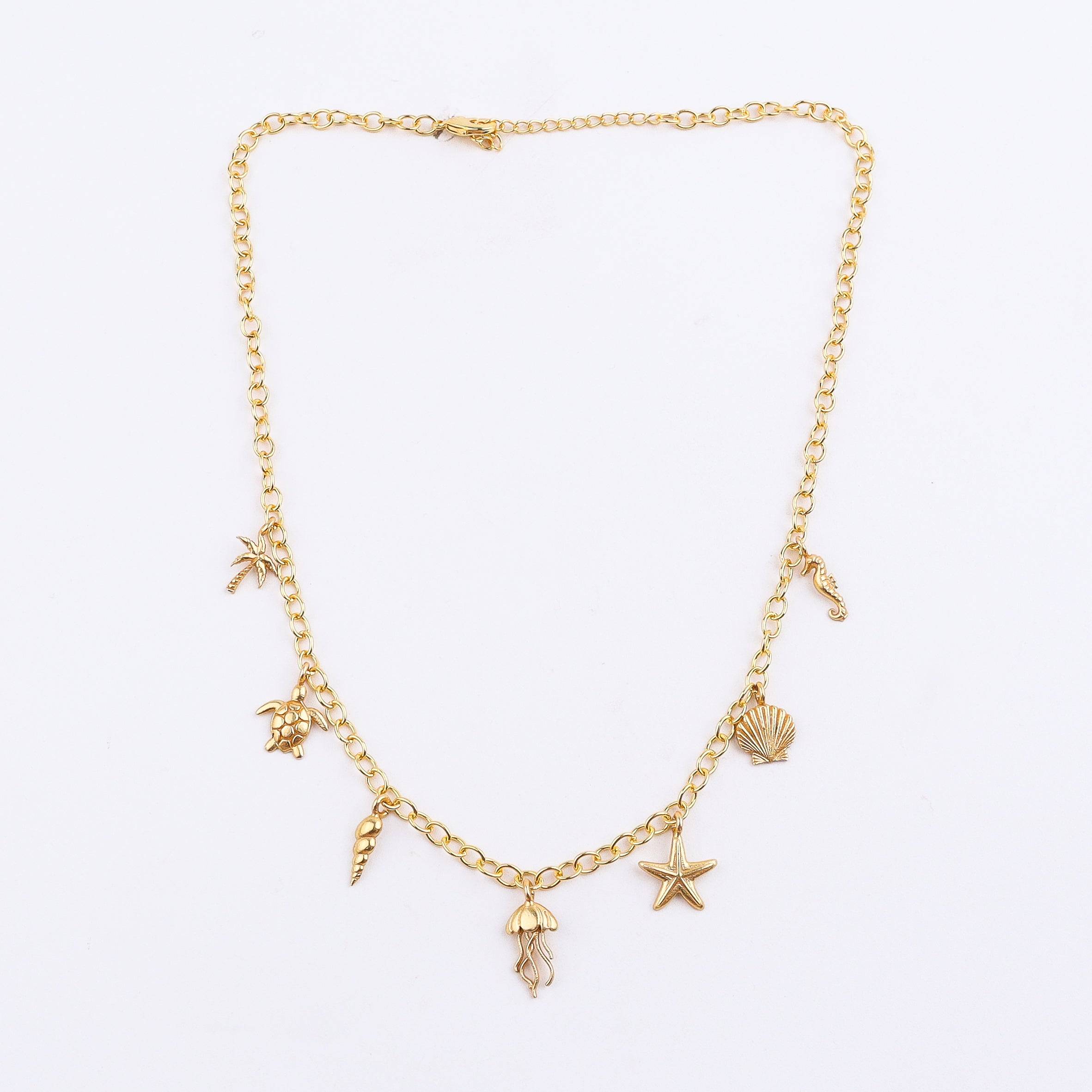 Brass Sea Charm Fashion Necklace
