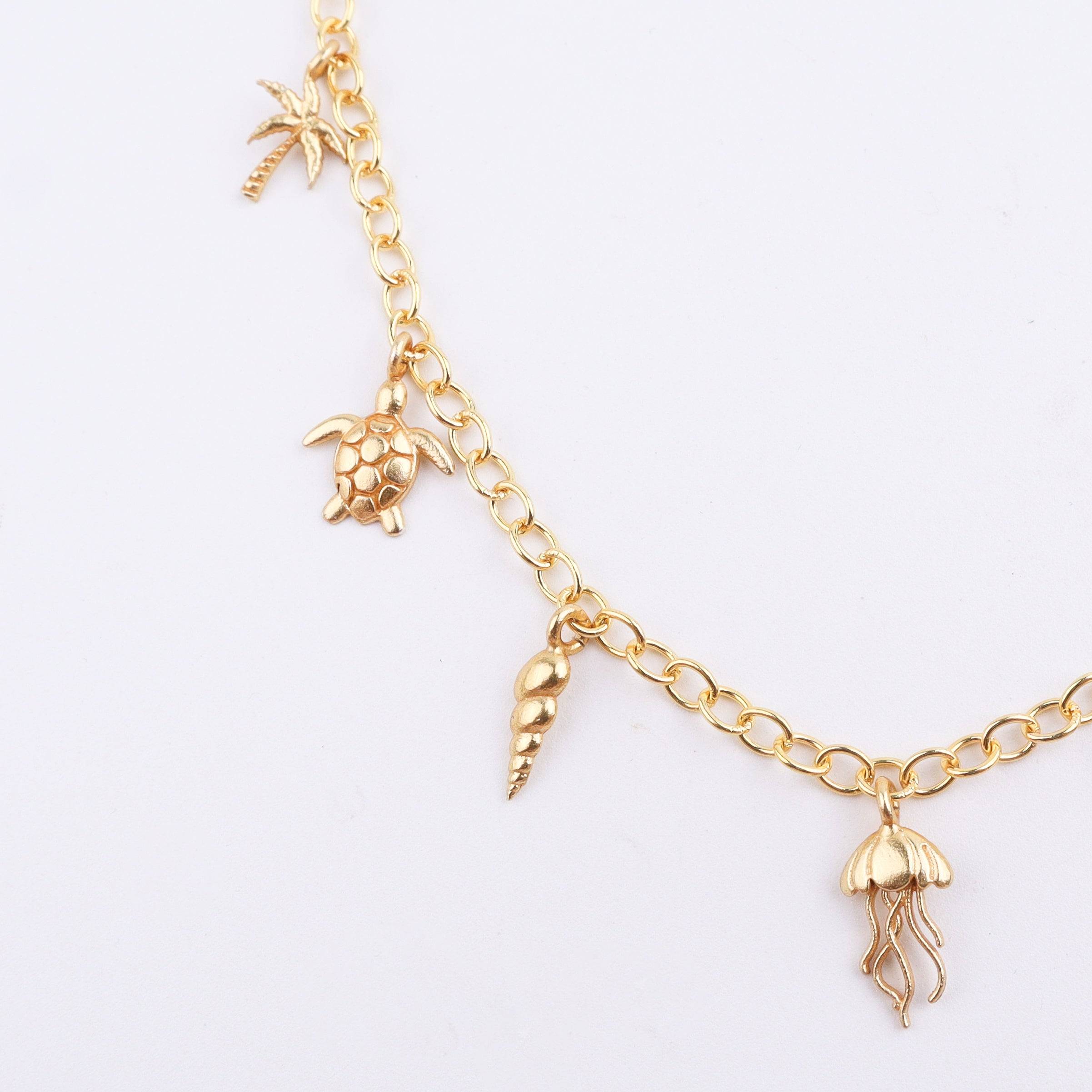 Brass Sea Charm Fashion Necklace