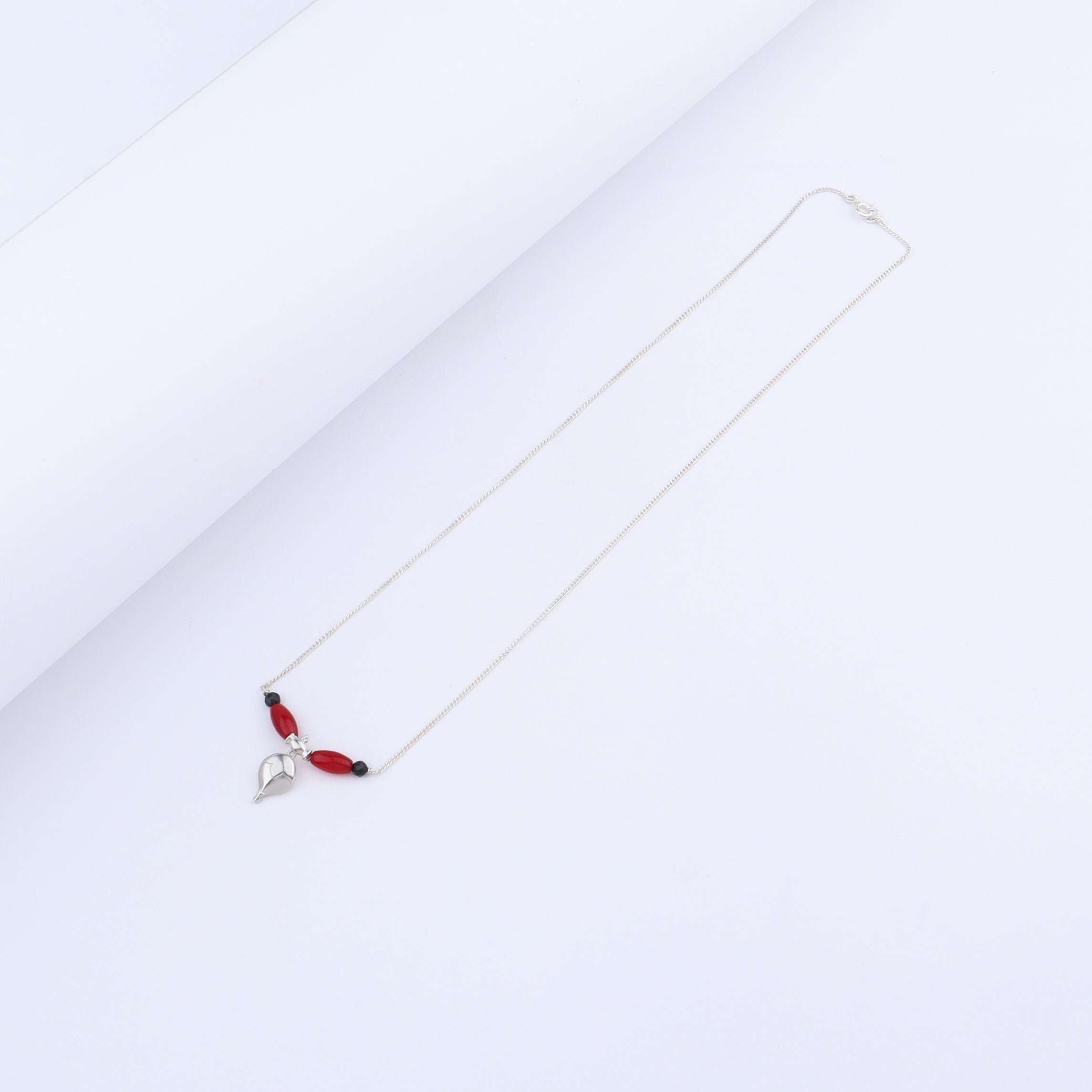 Handmade Silver Saaj Motif Mangalsutra : वांगे (Vaange)