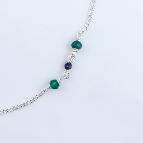 Enamel Flower Necklace with Latkan
