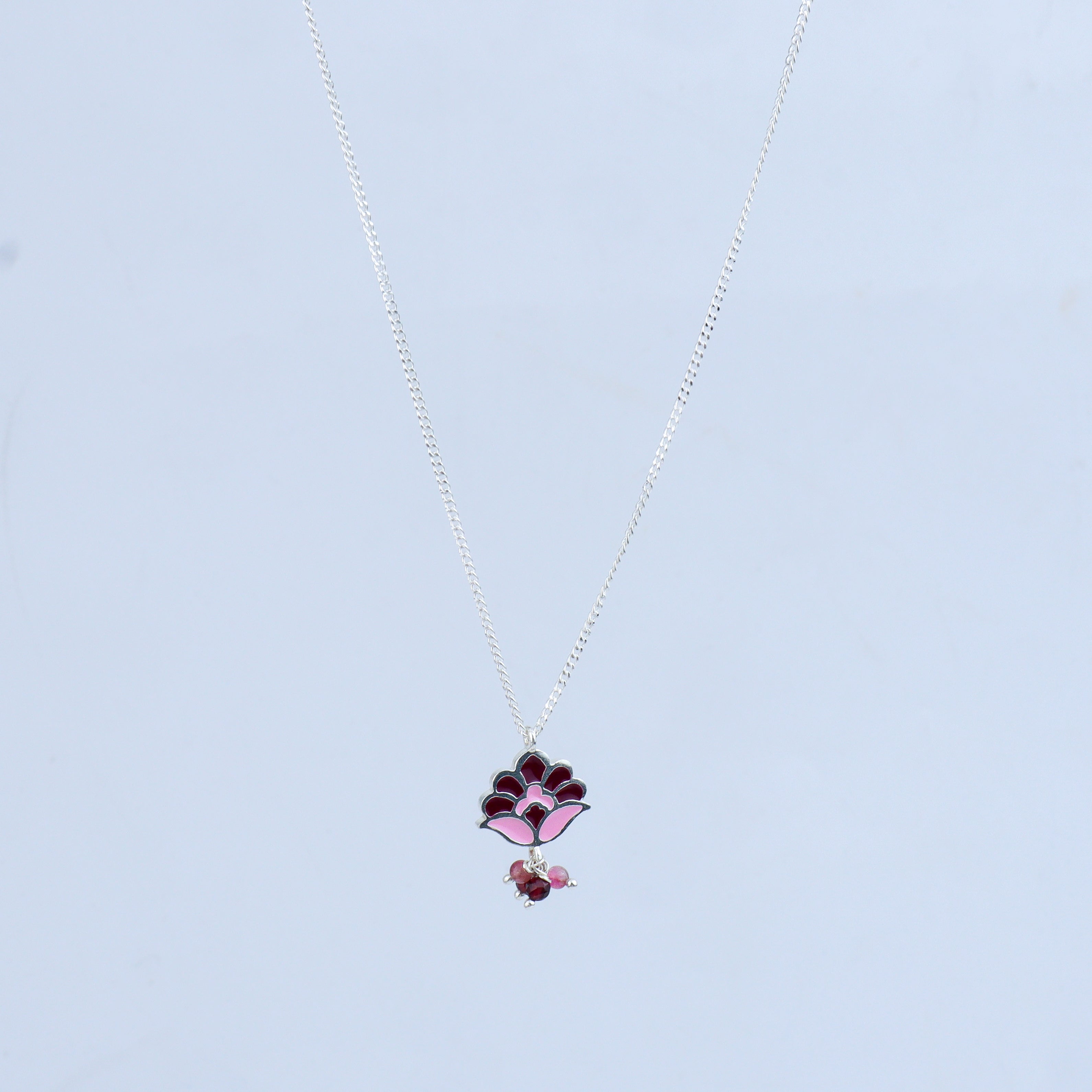 Enamel Flower Necklace