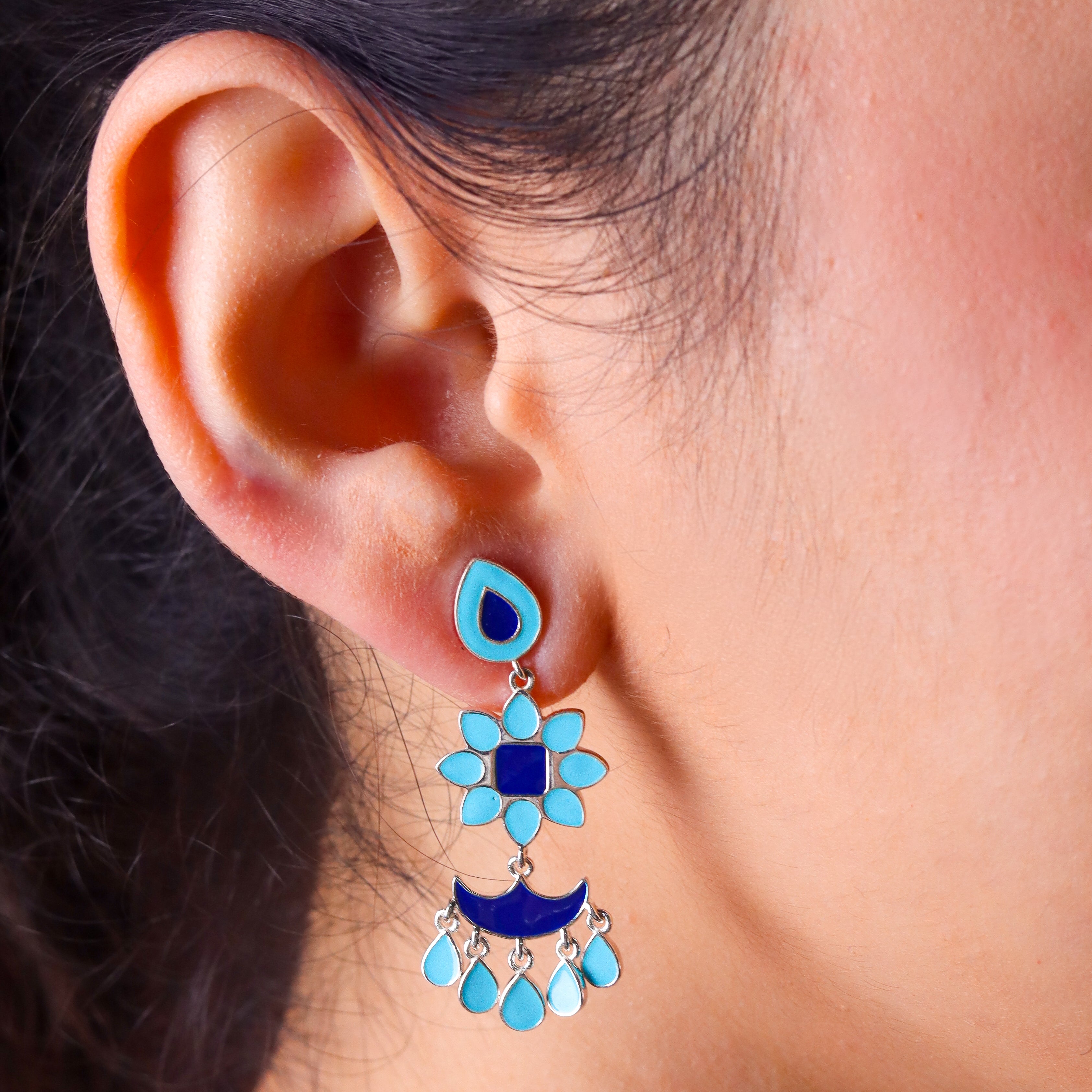 Bloom & Drop Meena Earring
