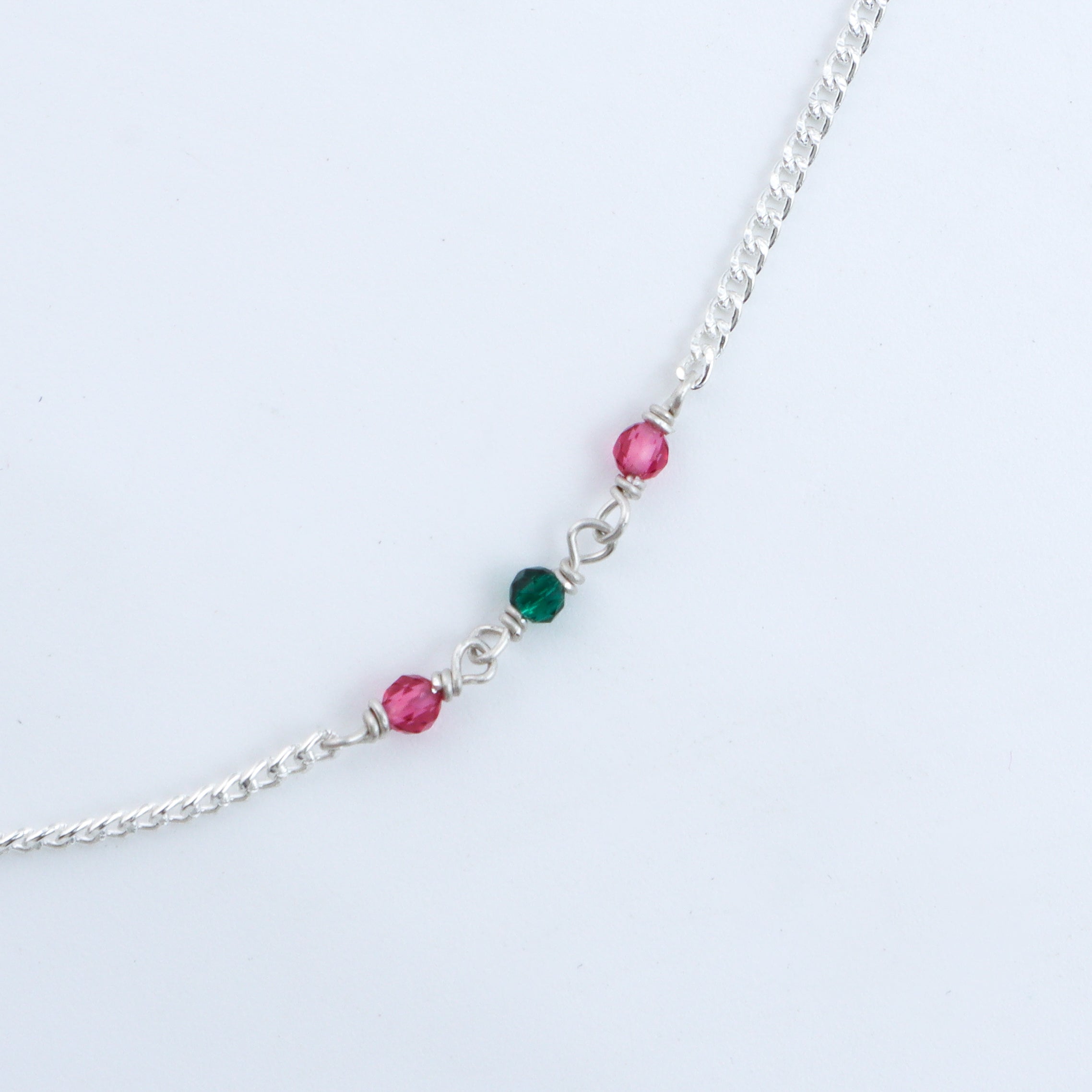 Enamel Flower Necklace with Latkan