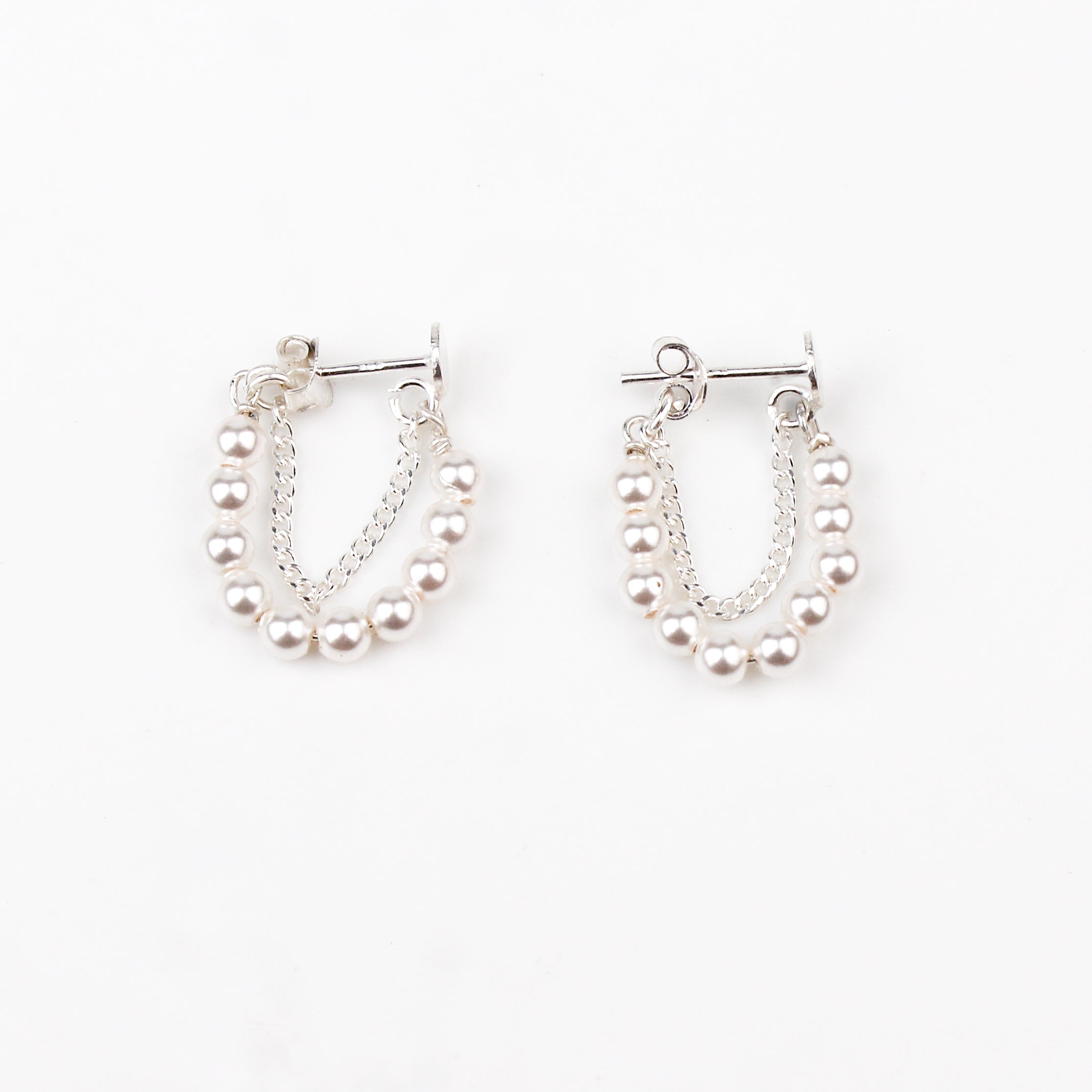 Pearl and Chain Earrings (Project Handmade)