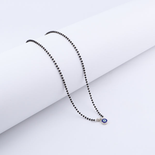 Handmade Silver Evil Eye mangalsutra