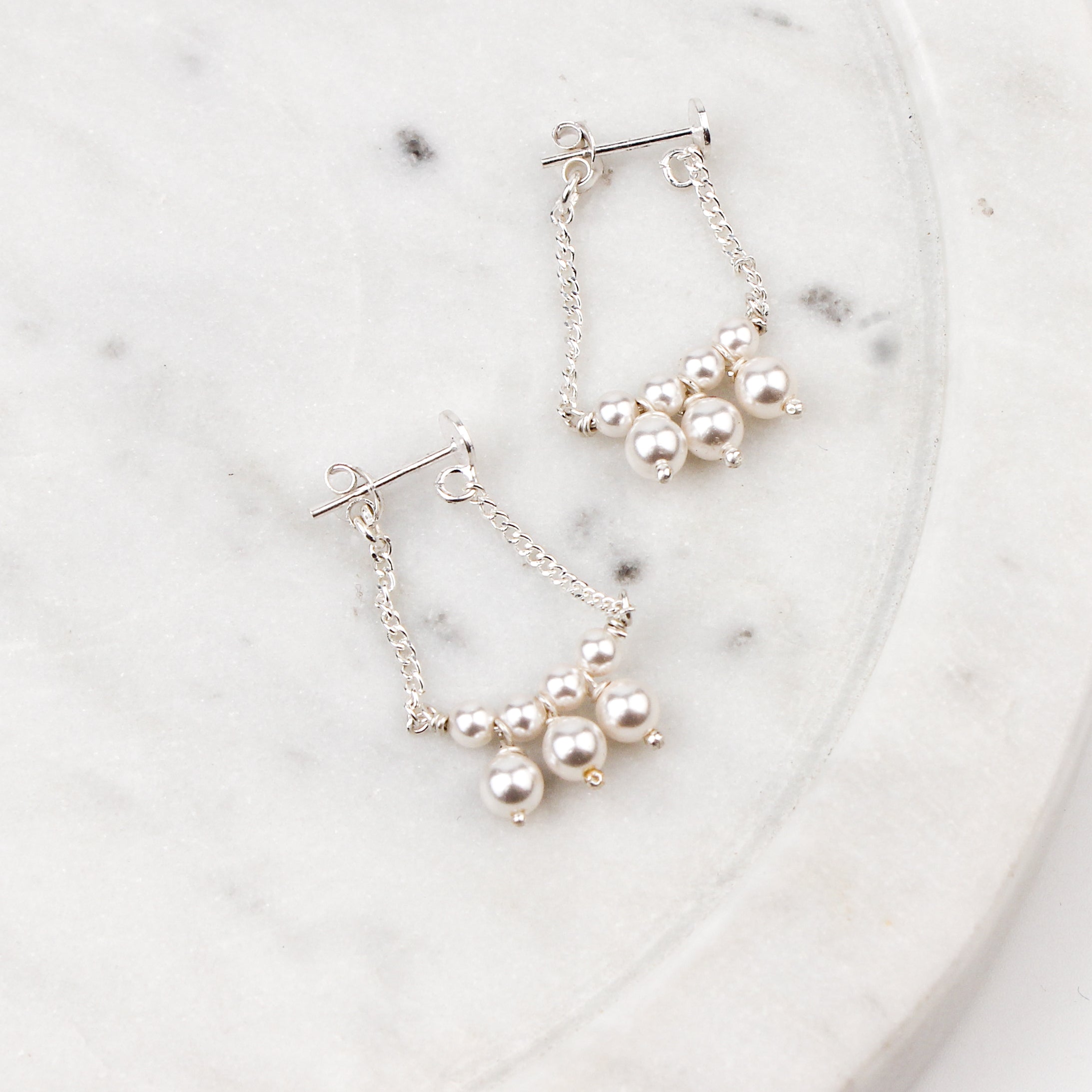 Pearl Cluster Earrings (Project Handmade)