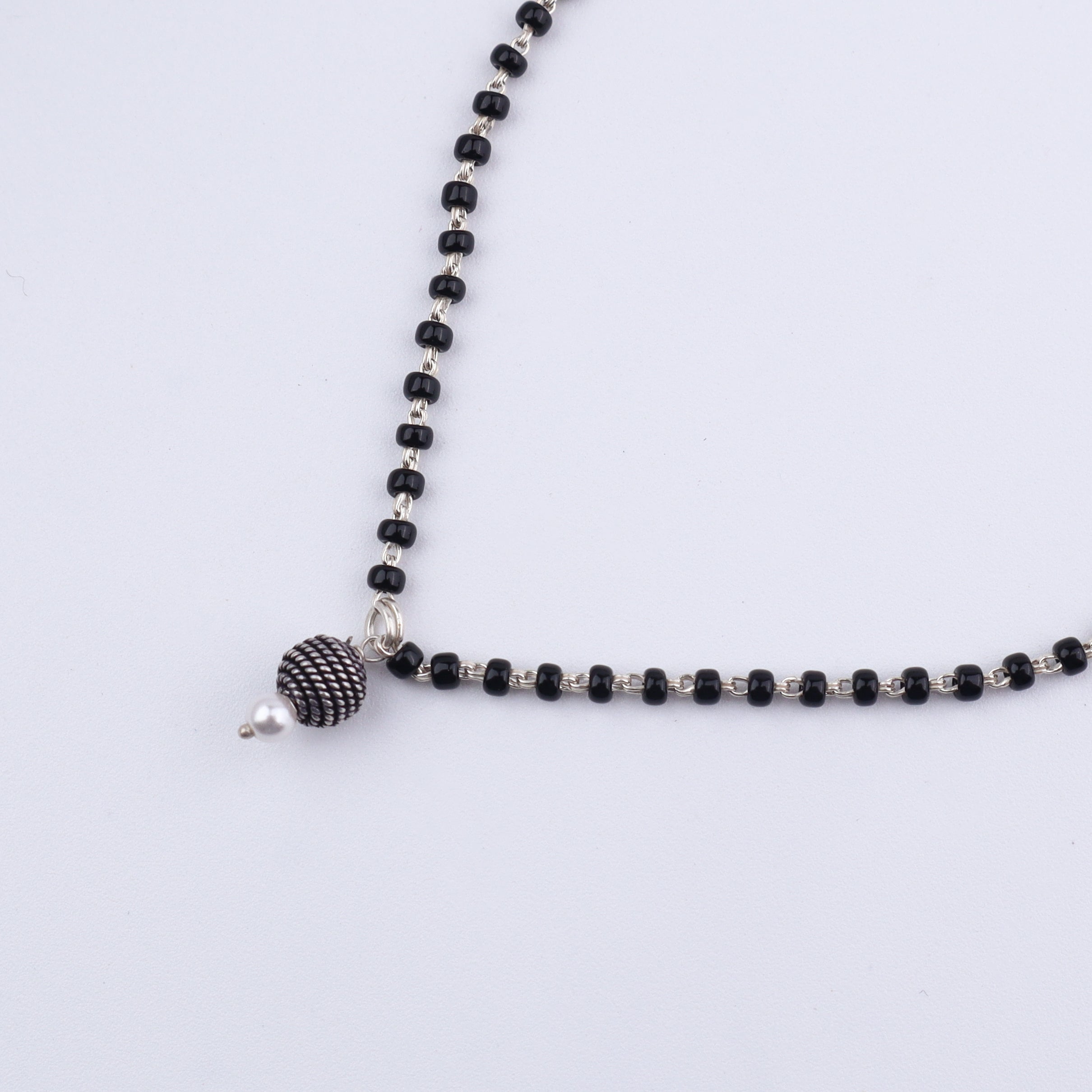 Handmade Silver Bead Mangalsutra