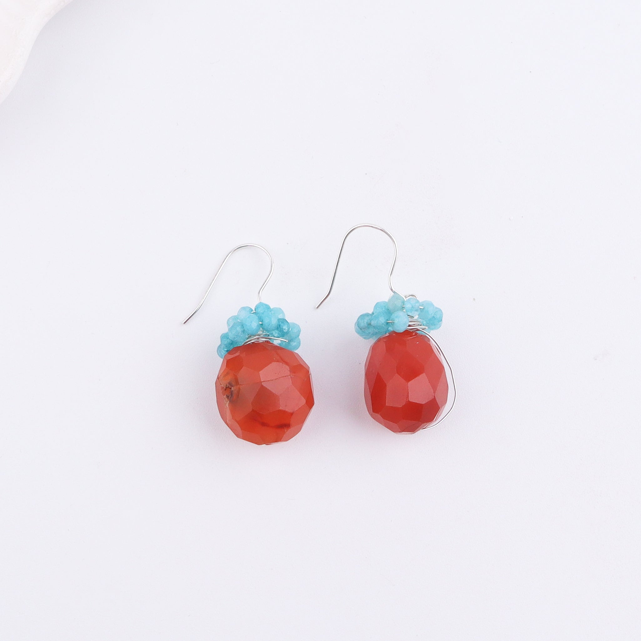 Carnelian & Agate Silver Earrings (Project Handmade)