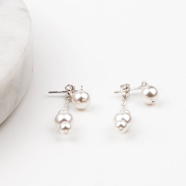 Pearl Drop Earrings (Project Handmade)