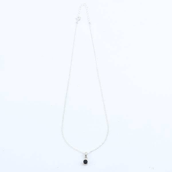 Black CZ Pendant Necklace