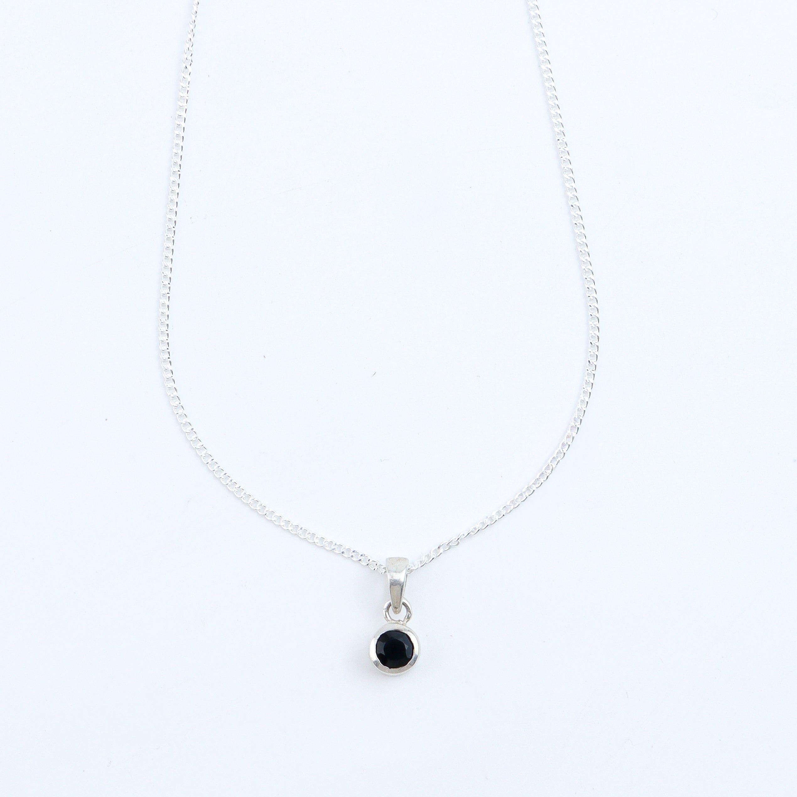 Black CZ Pendant Necklace