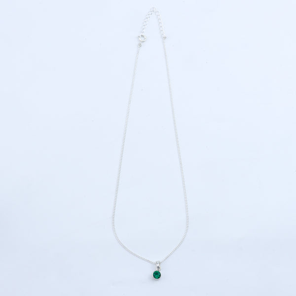 Green CZ Pendant Necklace