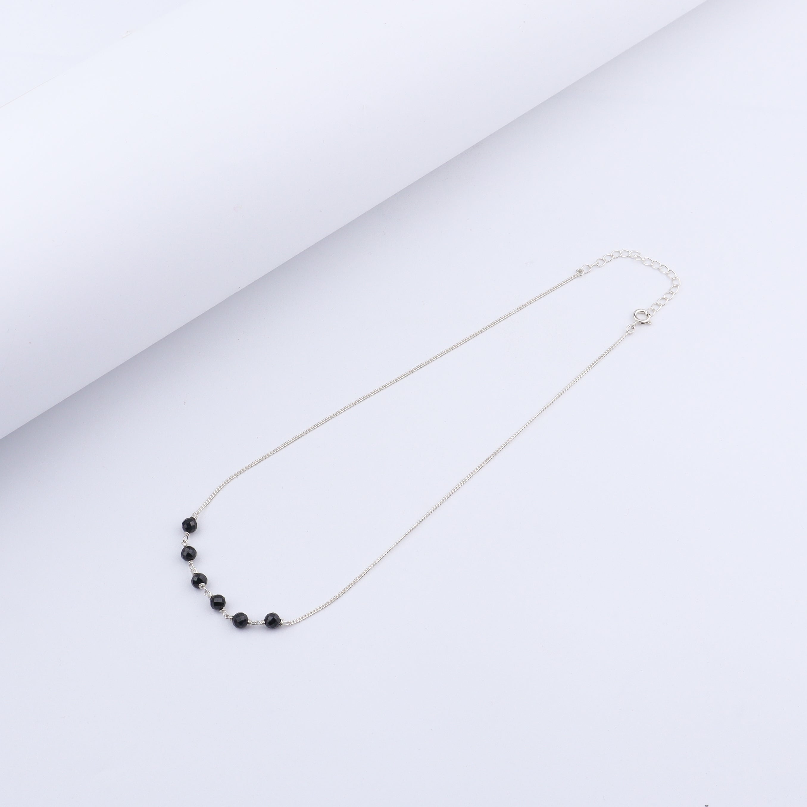 Handmade Silver Mangalsutra : Spinel ganthan